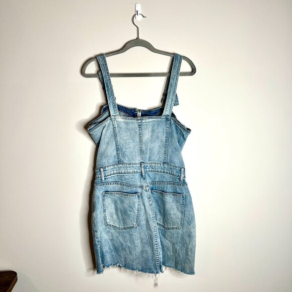 Pistola Nina Denim Mini Dress Full Zip Front Streetwear Y2K Girly Sz Large - Picture 6 of 6